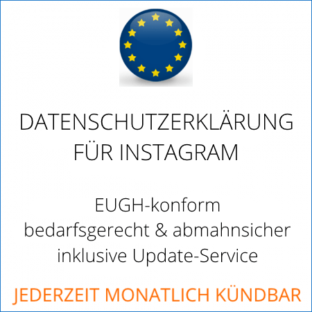 Datenschutzerklärung für Instagram von der IT-Recht Kanzlei