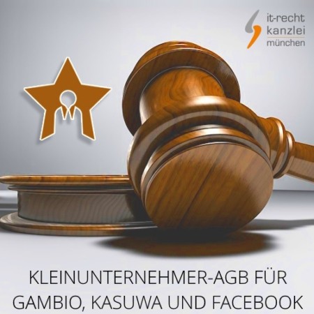 AGB für Gambio, kasuwa und Facebook inklusive Update-Service der IT-Recht Kanzlei