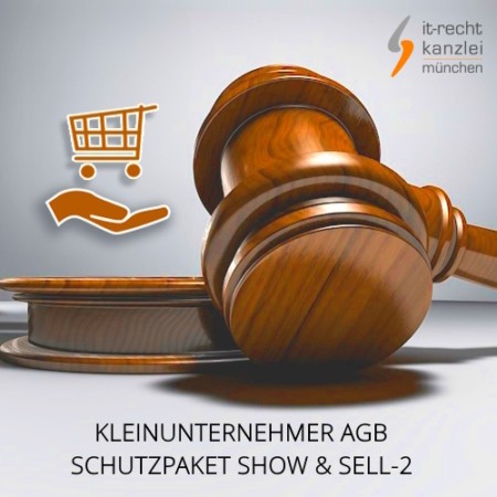 Kleinunternehmer Schutzpaket Show & Sell-2 mit AGB für den Verkauf + Datenschutz für Social Media